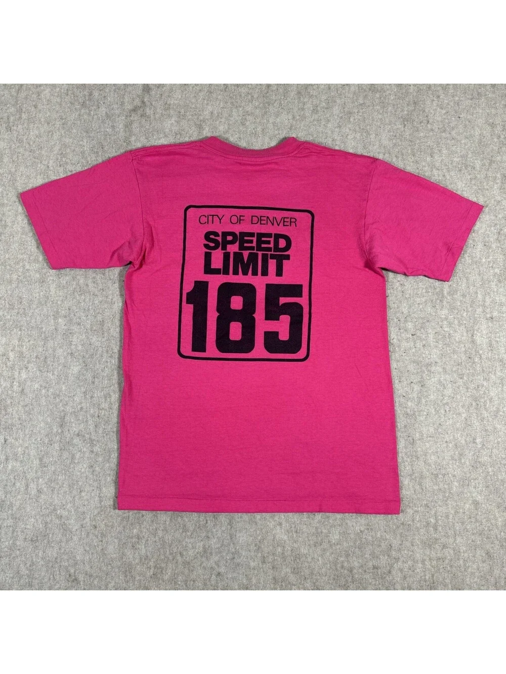 Vintage Grand Prix of Denver F1 Race T Shirt Small-Med? Pink Texaco Single